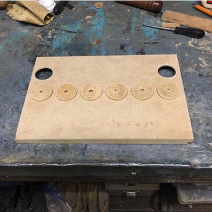 Assembled wood battery top